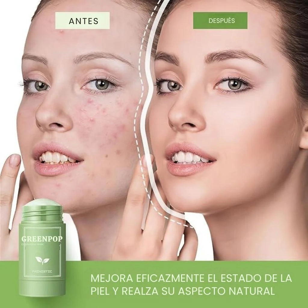 Mascarilla Té Verde Rodillo Volcánico