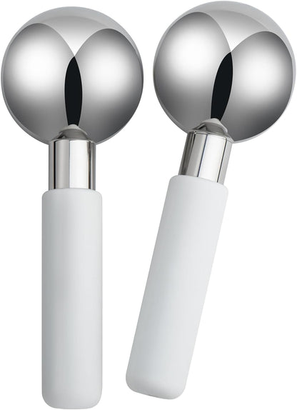 Floraison Rodillo De Enfriamiento De Hielo Para La Piel De La Cara, Bolas Frías, Acero Inoxidable Quirúrgico Para Masaje Facial, Cuello, Ojos, Tratamiento Antienvejecimiento Varitas