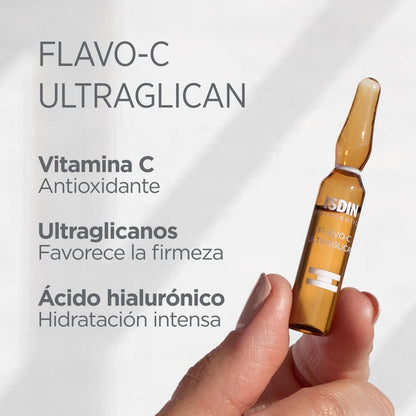 ISDIN Serum Facial Antioxidante De Día Flavo-C Ultraglican, 2 Ml (Paquete De 30)