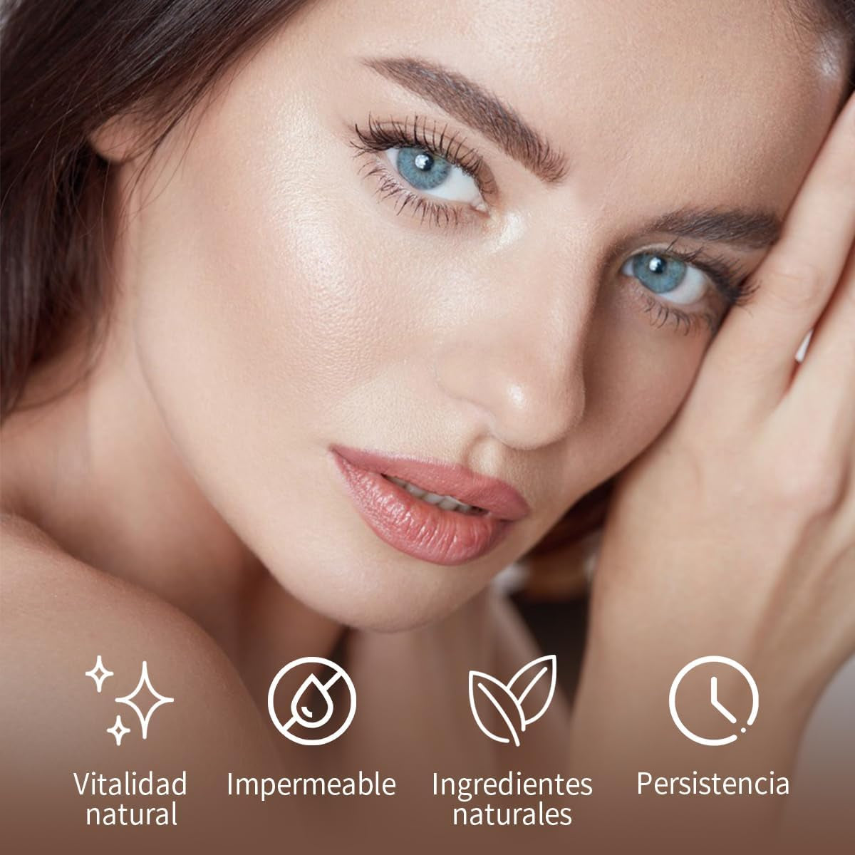 Lapiz Cejas,Lapiz Cejas Microblading,Lapiz Cejas 4 Puntas,Resistente Al Agua Y Al Sudor,Crea Un Maquillaje De Cejas Natural(Marrón Oscuro)