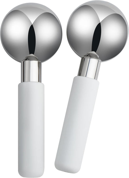 Floraison Rodillo De Enfriamiento De Hielo Para La Piel De La Cara, Bolas Frías, Acero Inoxidable Quirúrgico Para Masaje Facial, Cuello, Ojos, Tratamiento Antienvejecimiento Varitas