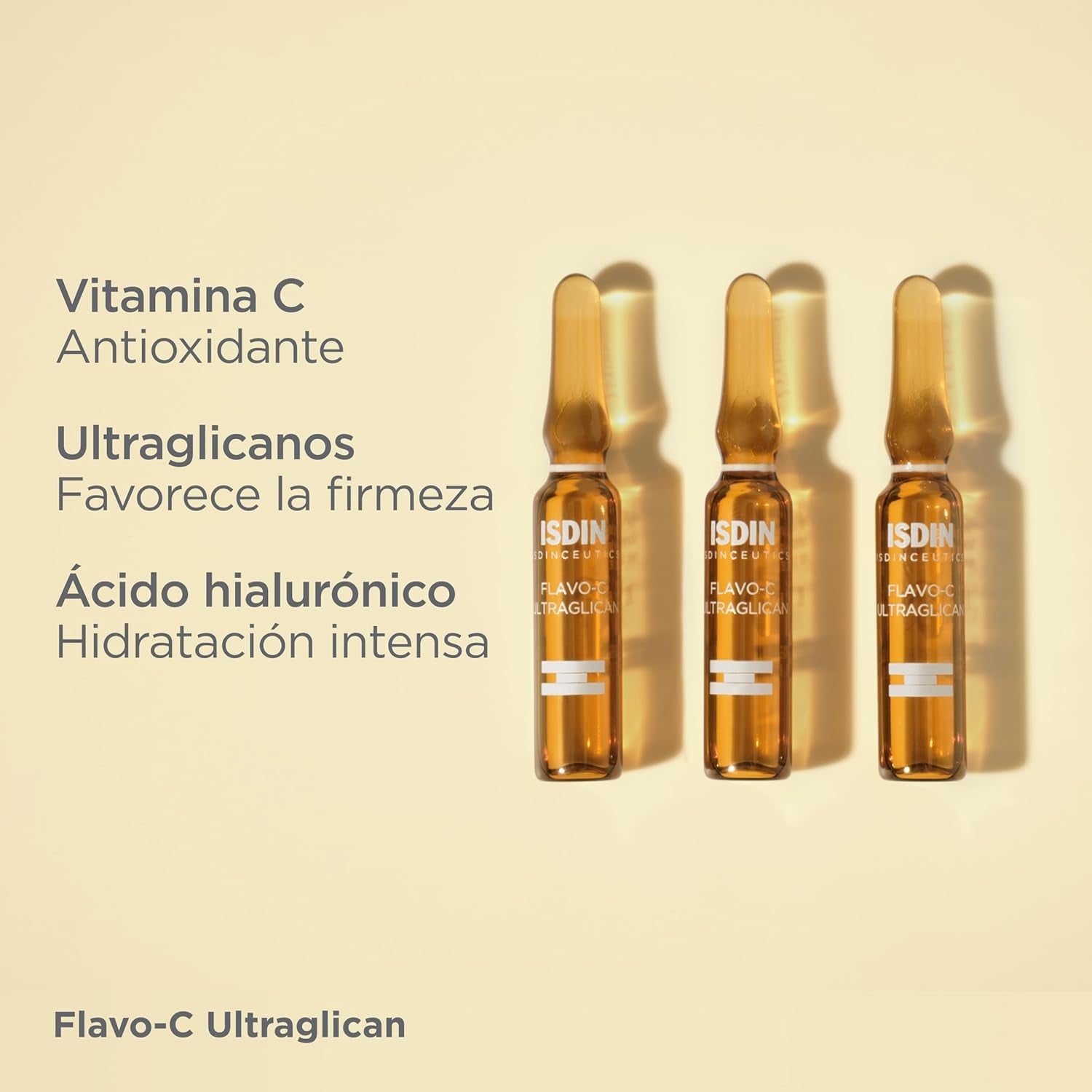 ISDIN Serum Facial Antioxidante De Día Flavo-C Ultraglican, 2 Ml (Paquete De 30)