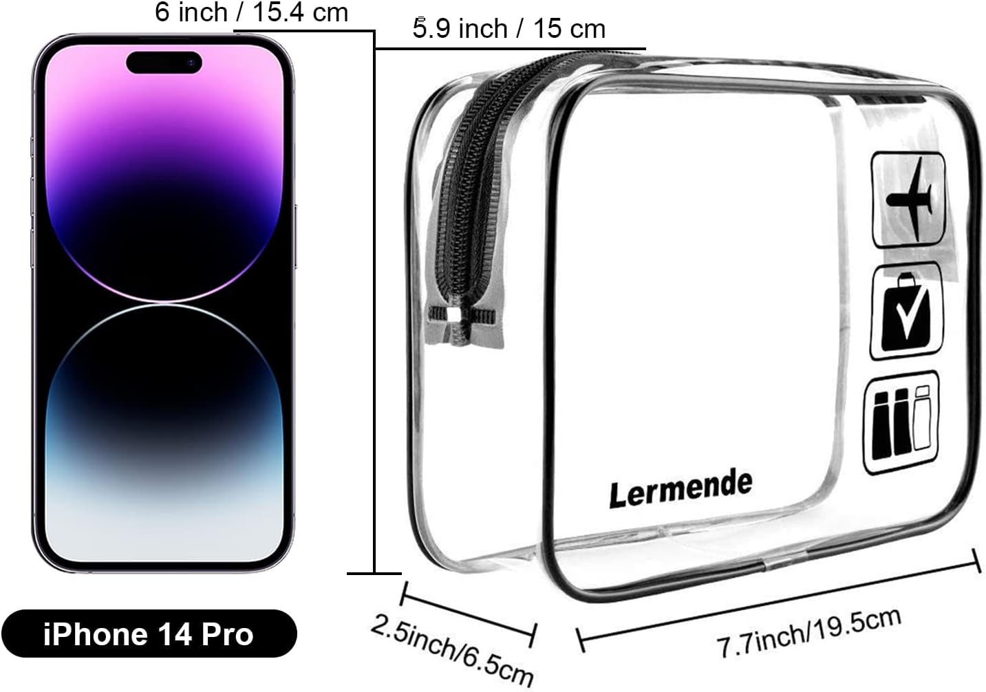 Neceser De Viaje Transparente Para Artículos De Tocador, Bolsa De Cosméticos Transparente Para Mujeres, Bolsa Compatible Con Diferentes Tamaños