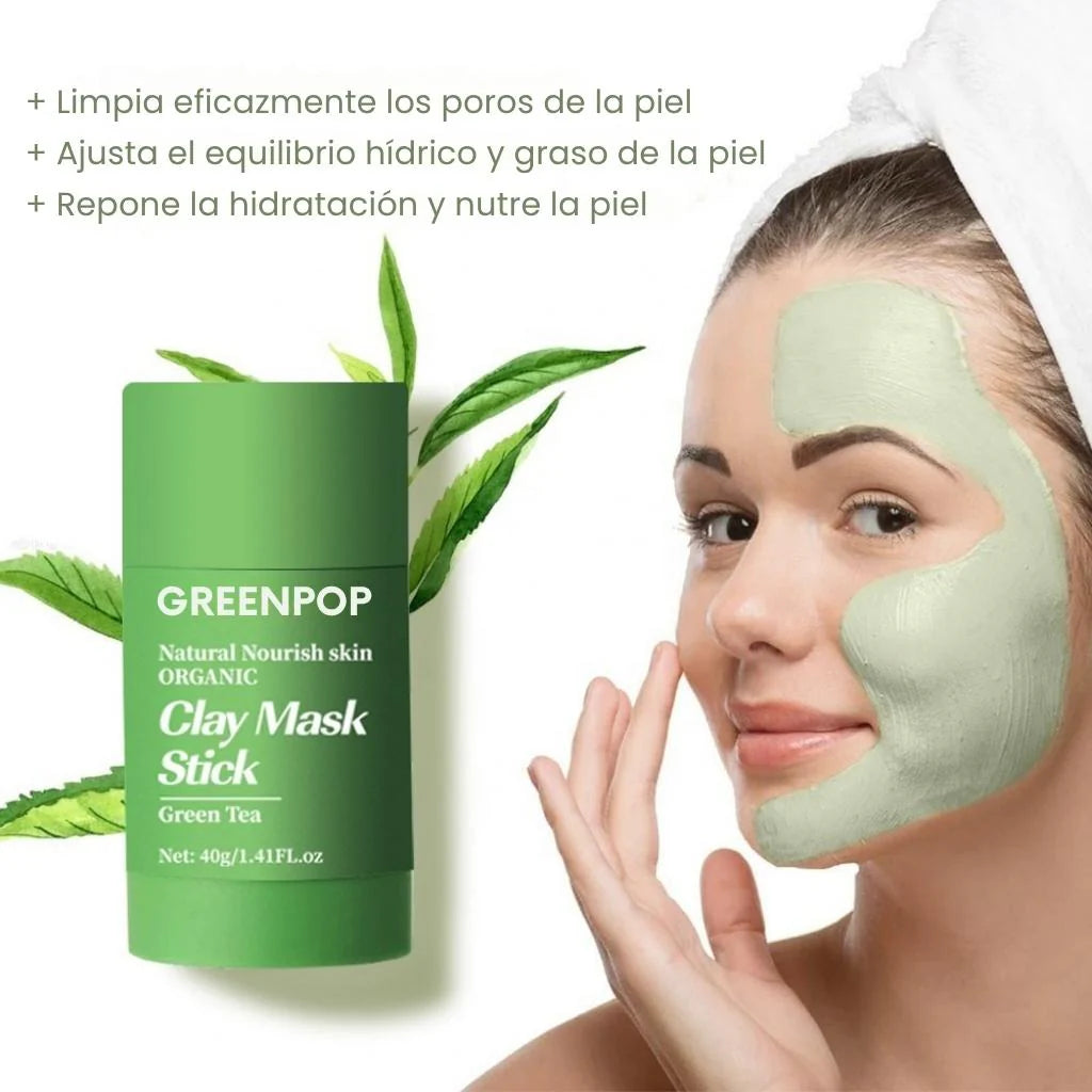 Mascarilla Té Verde Rodillo Volcánico