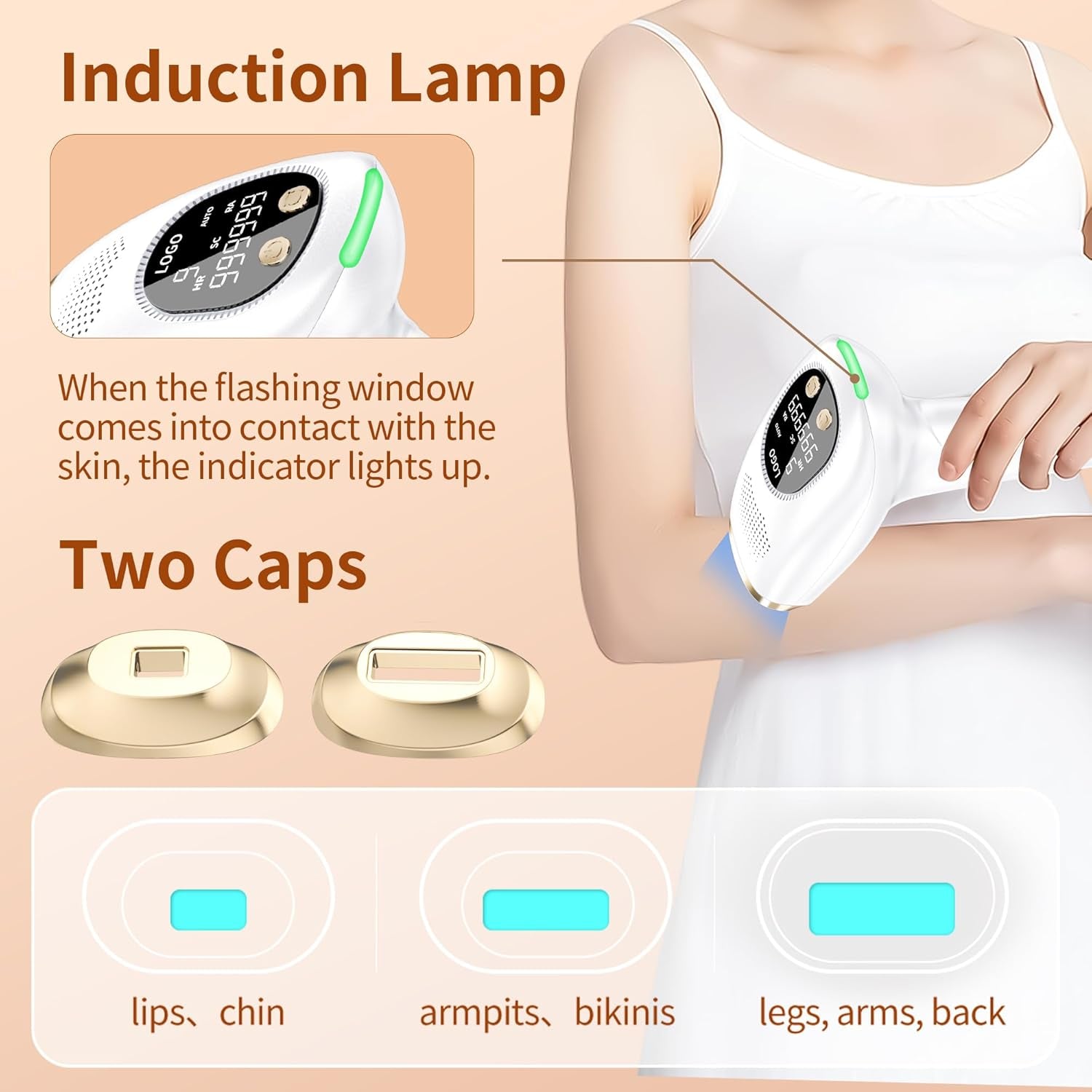 3 En 1 Depiladora Laser, Depiladora De Luz Pulsada IPL 9 Niveles De Energía Y 2 Modos 999,999 Flashes, Laser Depilacion Para Mujer Hombre Facial, Axilas, Brazos, Espalda, Línea De Bikini